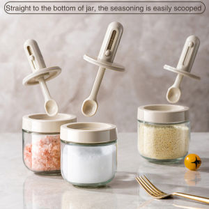 Retractable Leak Proof Glass Bottle Household Kitchen Seasoning Spice Jar Container Storage Box