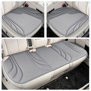 ALLLUCK Thick Latex Filling Car Seat Cushion Anti Slip Bottom Seaweed Fiber Fabric Auto Seat Cover Heat Dissipating Full Surround Cover Latex Chair Pad Car Interior Decoration