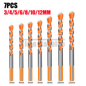 6pcs Twist Drill Bit Set 3mm Up To 8mm Titanium Serrated Grooving Cutting Tap Spiral Saw Hole