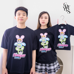 Carotyles Baju Atasan Kaos Couple Keluarga Family Wanita Anak Perempuan Laki Laki Pasangan Oversize Jumbo Lengan Pendek Panjang Korean Style Terbaru CRY BABY