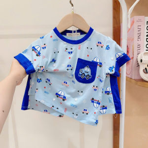 [9-17kg] Bộ tay ngắn thun lạnh Minky Mom in Ô tô cho bé trai