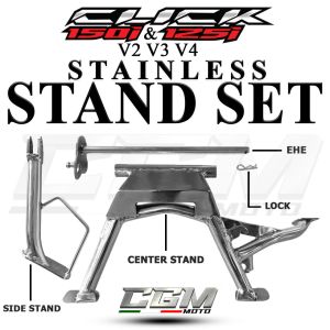 ⭐️ HONDA CLICK 125i/150i V2&V3 SIDE STAND & CENTER STAND SET 4 Honda click 125i/150i V2& V3 CGM MOTO •