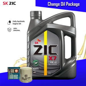 SK ZIC X7 10W-40 Fully Synthetic Motor Oil Change Bundle for Nissan Almera / Nissan Juke / Nissan Serena / Nissan Sylphy ( 2008 - up ) / Nissan Sentra ( 2000 - up ) / Nissan Teana ( 2008 - up ) / Nissan X-trail ( 4 Liters + Vic C-224 )