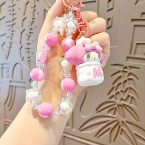 พร้อมส่ง สายคล้อง baby three Kimmon ลูกปัดงานเพ้นมือ พวงกุญแจ สายคล้องข้อมือ ป้องกันการสูญหาย