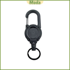 Moda Retractable Key Reel with Carabiner Clip Steel Wire Anti-Lost Key Holder Multi-Tool Outdoor Keychain