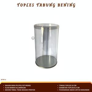 Toples Kue Kering Plastik Jar Toples Tabung Toples Kue Nastar (Isi 1 Set-WTB14)