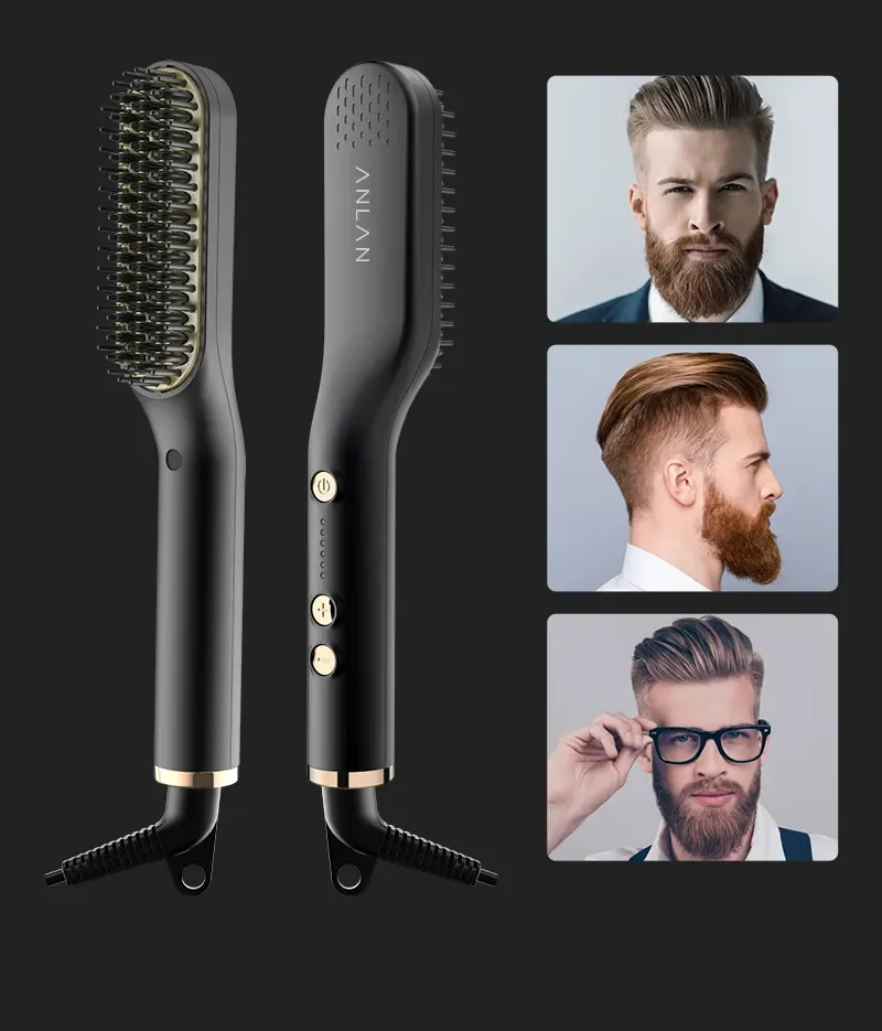 anlan beard hair straightening brush