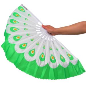 NEXTYOO Que nhựa Quạt múa bụng ngắn của Trung Quốc với cặp khăn voan lụa nửa vòng tròn 10cm 325cm Quạt nhựa múa Yangko Người hâm mộ ca nhạc