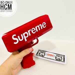 [LOẠI LỚN - CÓ DÙNG PIN] Đồ chơi giải trí trẻ em súng bắn tiền kèm 100 tờ tiền Supreme party dành cho bé thích khám phá 121