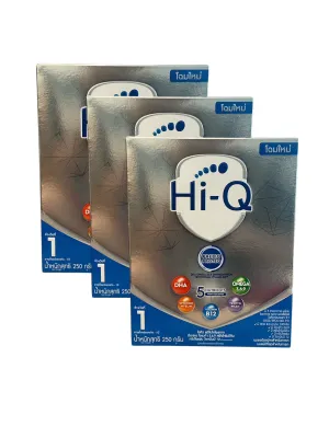 นมHi-Q สูตร 1 250 g Prebio ProTeQ ไฮคิว 1 250 g สำหรับเด็กแรกเกิด-1 ปี (3กล่อง)