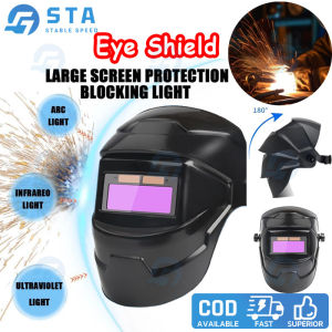 Portable Solar Auto Darkening TIG MIG Grinding Helmets With Eye Shield Full Face Shield Welding Mask