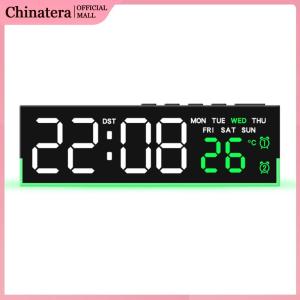 LED Alarm Clock USB Charging Port Desk Clock Large Display Modern Electronic Clock for Bedroom Home Living Room Office
