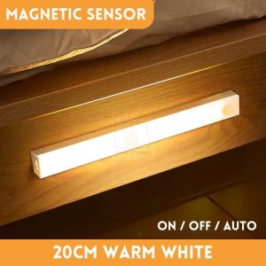 ReadyStock Rechargeable Motion Sensor Night Light Wireless Body Induction Lamp USB charging LED Lampu Sensor 人體感應燈感应灯