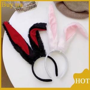 [Buytra] Female cute Girls Lolita Cosplay Headband Fluffy Plush Sweet Long Rabbit Bunny Ears Bandana Hair Hoop Cartoon Anime Headpiece