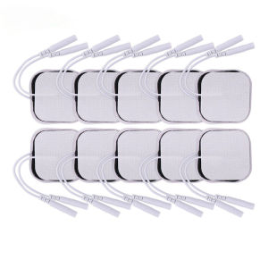 [COD] 4*4cm / 5*5cm Nonwoven 10/20pcs Electrode Pads for Tens Acupuncture Physiotherapy Machine EMS Nerve Muscle Stimulator Slim Body Massager Patch Message Pads