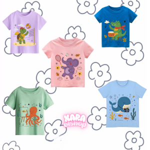 BAJU RANDOM UNTUK USIA 1-5 THN / GAMBAR BERBEDA / KAOS LENGAN PENDEK