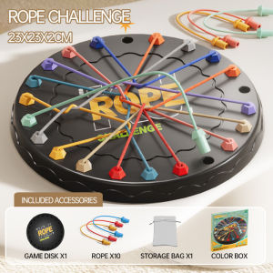 Mainan Cabaran Ikat Tali Kanak Kanak Latihan Logik Permainan Minda Pendidikan Tali Penyelesaian Masalah Untie the Knot Puzzle Toy Kids Logic Training Rope Challenge Educational Brain Game Interactive Toy 解绳挑战益智玩具儿童互动逻辑训练游戏绳子解谜趣味结绳手动动脑桌面玩具 A451