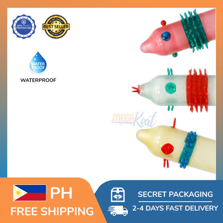 sex remote toys Mega Kart 6 Pcs Safe Spike Latex Rubber Condoms Sex Toy For Boys Sex Toys  For Men