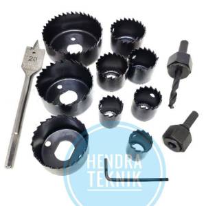 HOLESAW SET 13PCS HOLE SAW SET 13 PCS BOR GERGAJI MODEL MANGKOK BOR KAYU SET BOR LUBANG KUNCI PINTU