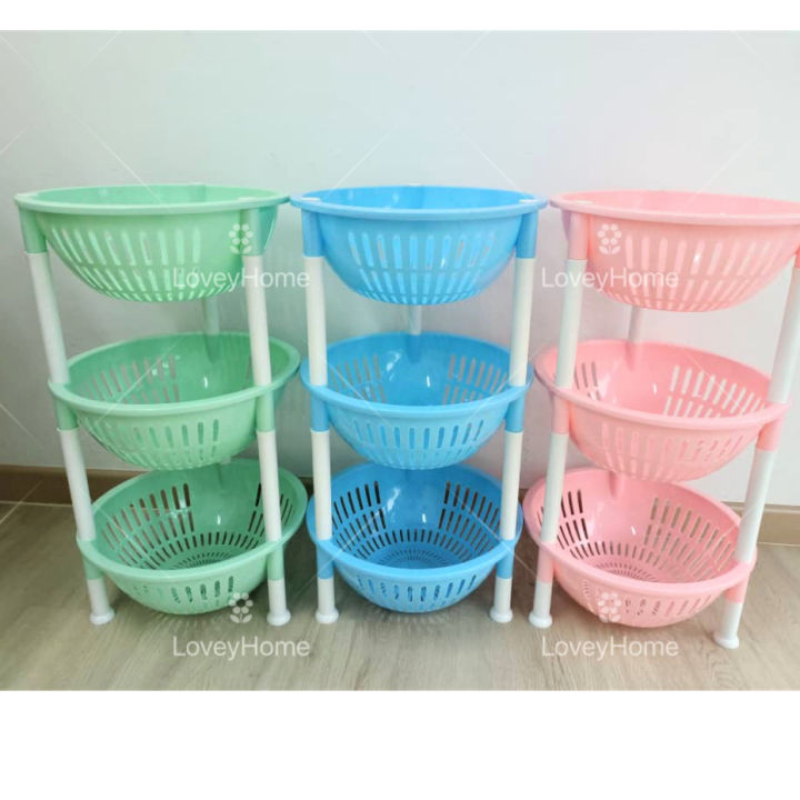 Round Multipurpose Rack Big Small Rak Barang Serbaguna Kecil Kitchen ...