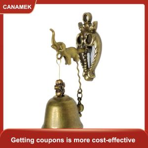 【CANAMEK 】 Vintage Style Animal Doorbells Metal Iron Bells Wind Bells Puppy Elephant Owls Wall Hanging Decoration Outdoor Wind Chimes Gift
