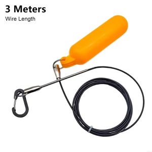 DSUOVT 1Pcs Rubber Coated Fish Lock Rope 2/3/4/6m Portable Fish Tethering Rope  PVC Float Steel Wire Fishing Accessories