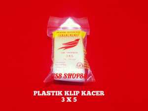PLASTIK KLIP KACER 3x5 100LEMBAR / PLASTIK KLIP / PLASTIK SAMBAL / PLASTIK KEMASAN / PLASTIK OBAT 3 x 5 100 LEMBAR ORIGINAL BERKUALITAS