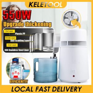 750W 4L Water Purifier Dispenser Electric Water Distillation Machine Distilled Purifier Filter Home Pure Clean Water Device