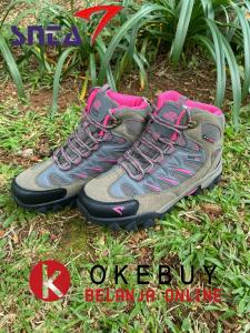 Sepatu Gunung Hiking Boot Wanita Snta 613 Grey Fuschia Trekking/Hiking/Outdoor sepatu wanita pendaki