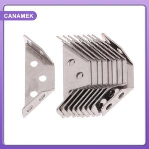 【CANAMEK】 10pcs Universal Furniture Corner Connector Stainless Steel Corner Brace Heavy Duty Angle Shelf Brackets For Wood