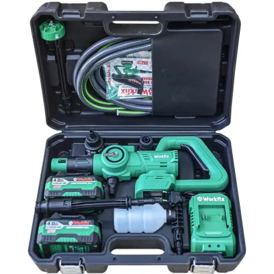 Máy rửa xe pin - WORKFIX - WF-PW3825BL Nút cảm ứng chỉnh tốcCông tắc bóp Động cơ Không chổi than