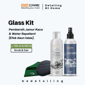 Paket GLASS KIT - Glass Polish (Penghilang Jamur Kaca) & Glass Guard (Pelindung pelapis Kaca visor anti air efek daun talas)