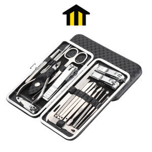 MONZA เซ็ตกรรไกรตัดเล็บ ตัดขนจมูก ที่แคะหู ที่กดสิว ที่ขูดส้นเท้า เซ็ต 19 ชิ้น No.Y2025