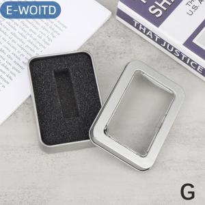 【E-WOITD】 Tinplate U đĩa nhỏ hộp vuông Huy hiệu quà tặng kim loại bao bì hộp U đĩa lớn hộp vuông cửa sổ U đĩa nhỏ hộp sắt