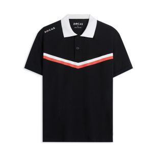 PO117023 Áo Polo Nam DOCAS Vải Cotton CMC Ngực Phối Viền Logo Chữ V Phom Regular Fit