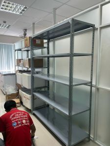 Kệ Sắt V Lỗ Đa Năng Dài 15m x Rộng 04m. Màu ĐEN và TRẮNG Cao 1m-12m-15m – 234 Tầng - Lắp Ghép