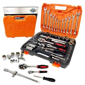 94 82 61 53 Pcs Tools Socket Wrench Set Car Repaire Tool Box Motorcycle Bike Auto Repair Hand Tools