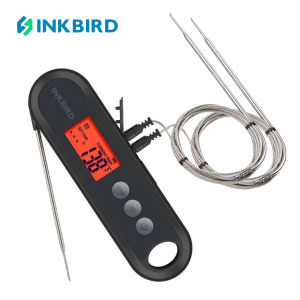 Inkbird Digital Food Temperature Measuring Tool Supports External Probes Instant Read For Grilling Large Backlit LCD Auto Sleep Temperature Alarms & Calibration Ideal For Cooking Meat Fishes Soups etc