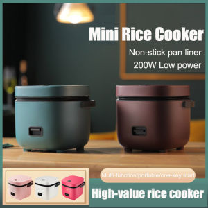 -Mini Rice Cooker 200W Small Rice Cooker 1.2L Household Dormitory Kitchen Cooking Pot Electric Cooker with Steamer for 1-2 people