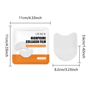 Korean Collagen Soluble Film – Anti Aging Eye Mask & Face Lifting Treatment Wrinkle Remover for Eyes Deep Moisturizing Dissolving Film for Smooth & Firm Skin
