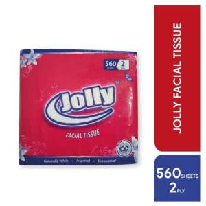 Jolly Facial Tissue 560 Gram Tissue berbahan serat alami yang memiliki daya serap tinggi & kelembutan yang maksimal