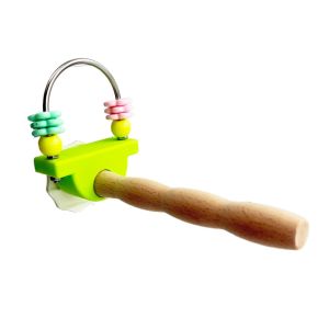 SKINJOY Flower Chew Toy Fun Bird Perch Stand Non-slip Wear-resistant Paw Grinding Sticks Safe Easy Installation Parrot Standing Pole Birdcage Use