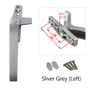 Homepeas® Thickened Plastic Steel Open Door Handle With Lock And Window Handle Old Lock Buckle Door And Window Seven Characters Handle 50