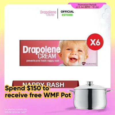 [6 Pack] DRAPOLENE Cream for nappy diaper rash 55g