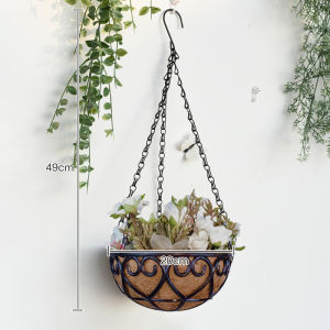 กระถางแขวนตะกร้า กระถางแขวน กระถางต้นไม้ กระถางต้นไม้แบบแขวน กระถาง สายโซ่แบบทนทานแข็งแรง