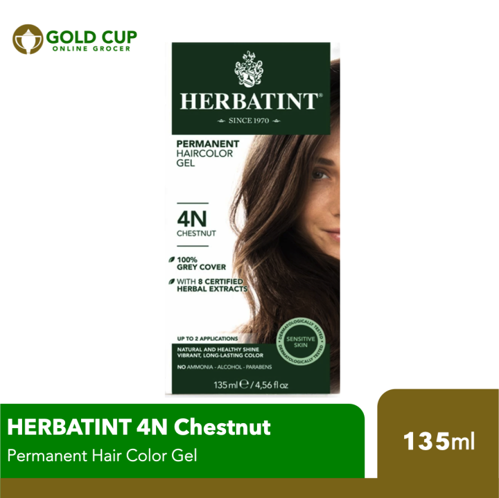 Herbatint 4N Chestnut Hair Color 135ml Permanent Gel Hair Color
