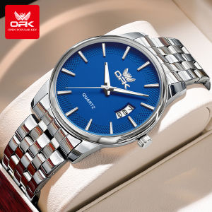 OPK Watch For Mans Original Waterproof Fashion Business High Quality 2025 New Stainless Steel Calendar Luminous Quartz Watch
