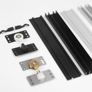 Door track aluminum Roller cabinet sliding rail set guide wardrobe wheels drawer Pulley Closet Durable Hanging Concave