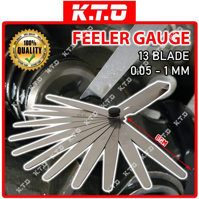 FEELER GAUGE 13 BLADE 0.05 to 1MM THICKNESS MEASUREMENT TOOLS PISTON