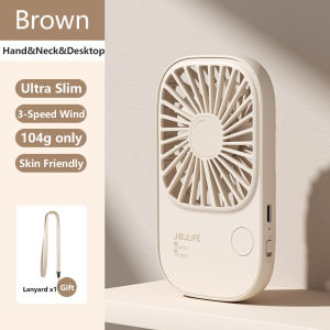 228JISULIFE Portable USB Fan Neck Hanging Fan Outdoor Sports Electric Handheld Small Stylish Ultra Slim Fan